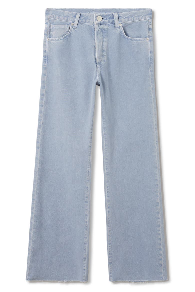 High Waist Nonstretch Wide Leg Jeans, Alternate, color, SKY BLUE