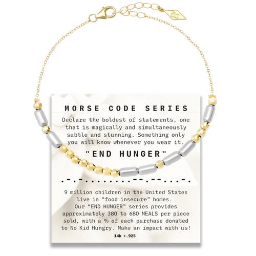 Elliot Young Morse Code Chain Bracelet 14k + Sterling In Gold