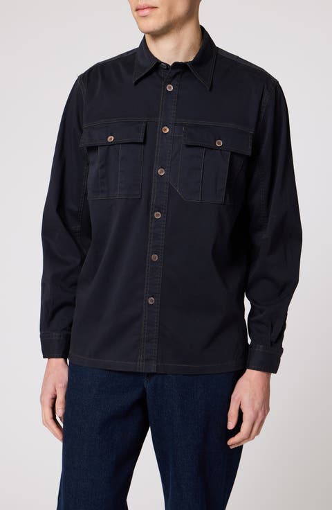 Casual Fit Long Sleeve Stretch Cotton Shirt
