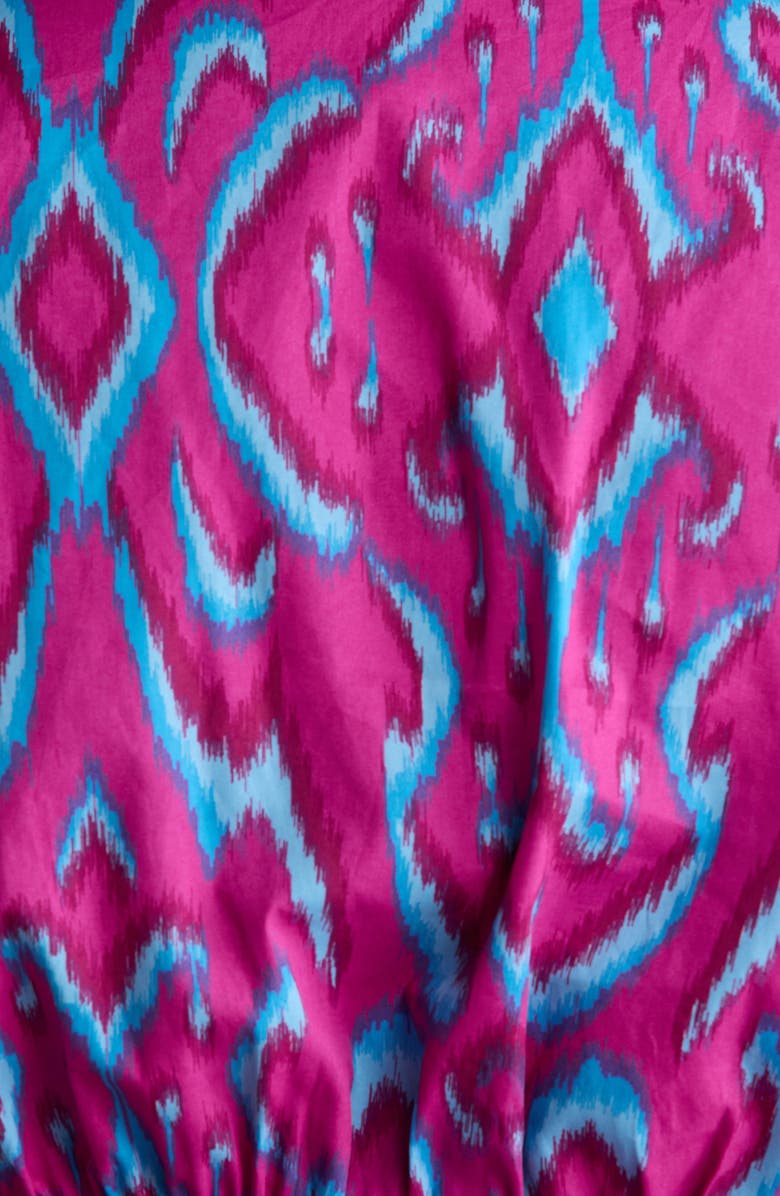 SUGARLIPS Ivani Mirana Smocked Waist Peplum Top, Alternate, color, Magenta-Blue