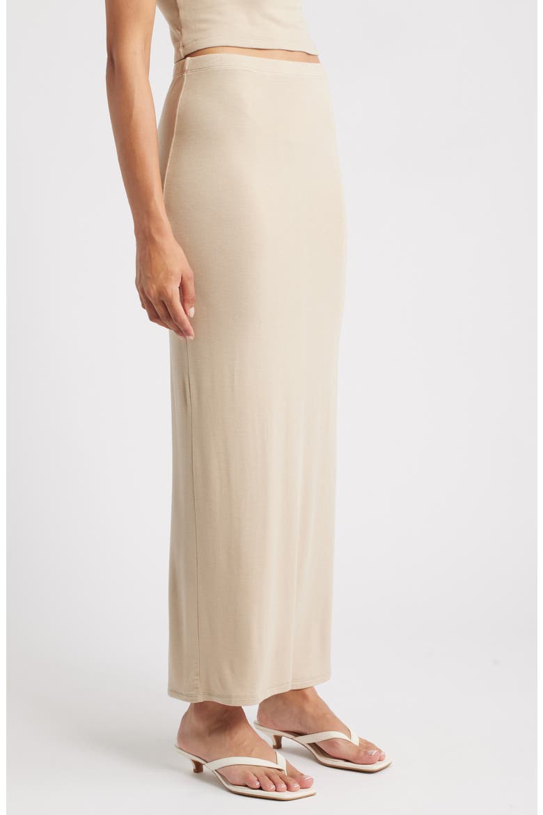 Eloise Back Slit Maxi Skirt, Alternate, color, SAND