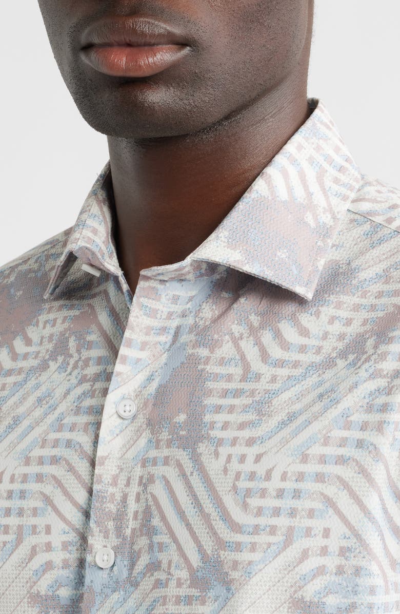 Robert Barakett Adler Button-Up Shirt, Alternate, color, Shadow Coral