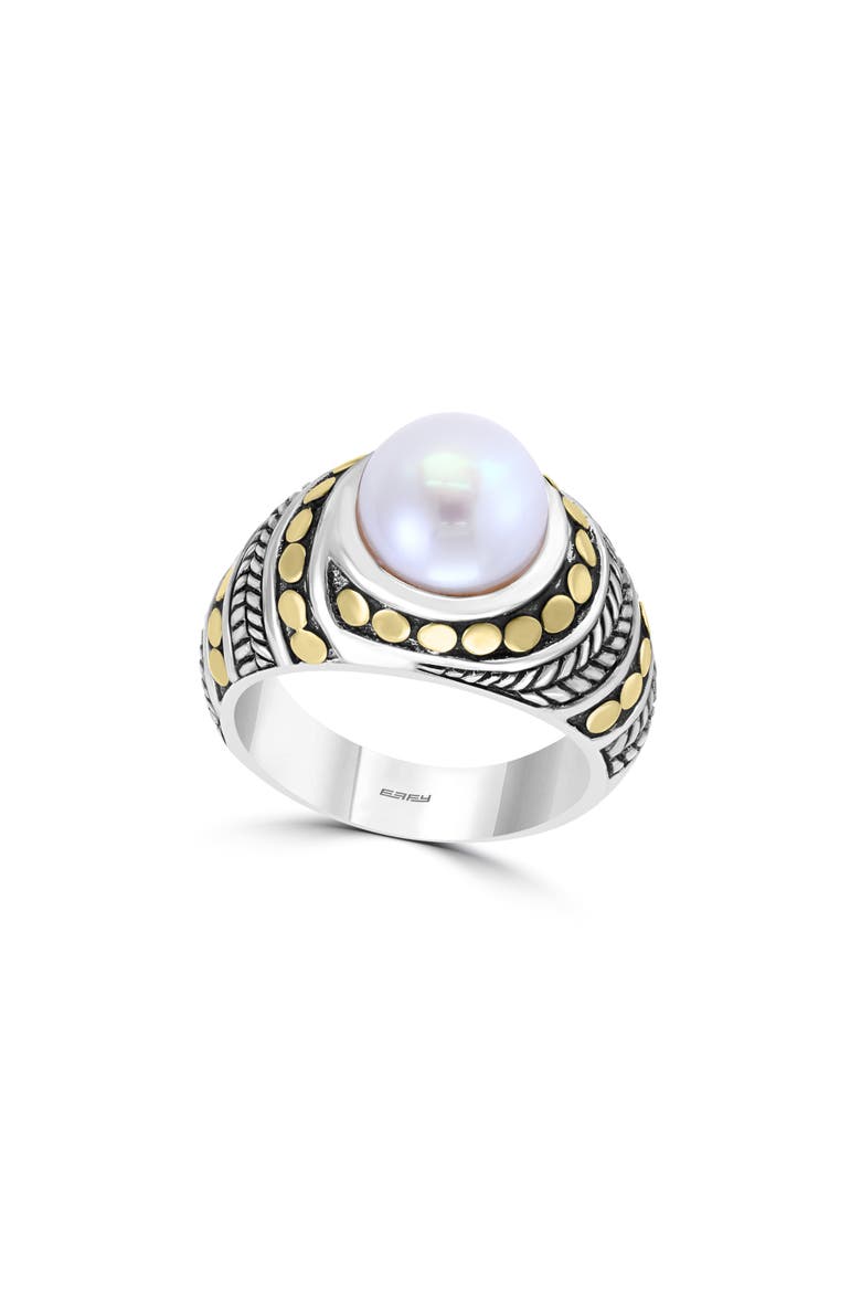 Freshwater Pearl Ring, Main, color, WHITE