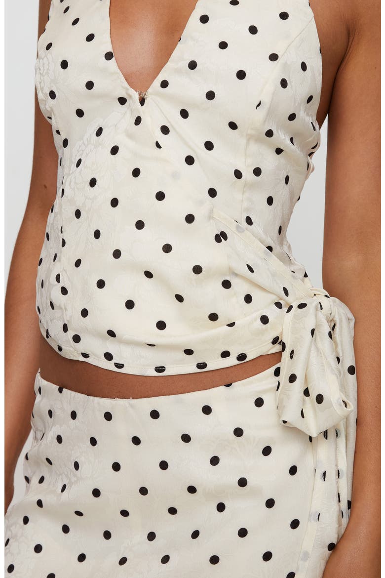 Beffanie Polka Dot Halter Top & Skort Set, Alternate, color, POLKA DOT