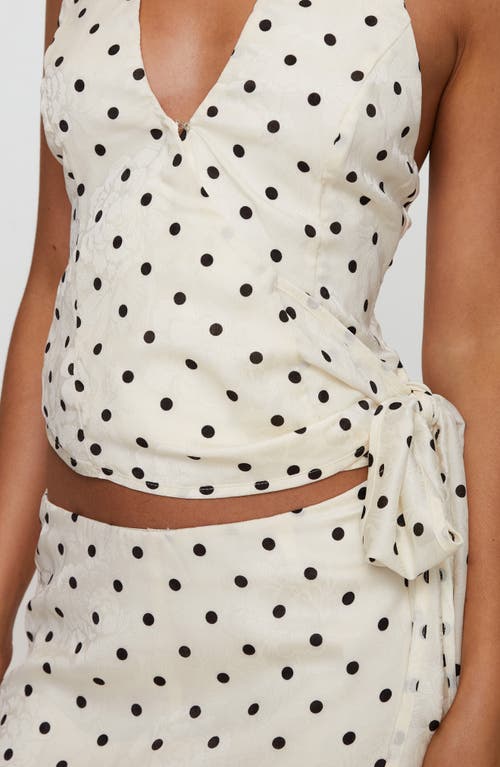 Princess Polly Beffanie Polka Dot Halter Top & Skort Set In White