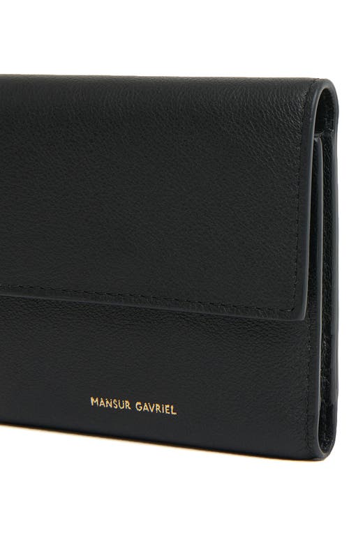 Mansur Gavriel Leather Trifold Wallet In Black