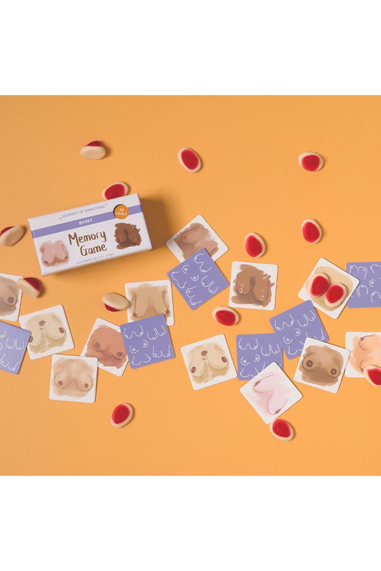 Boobs Memory Game, Stylish Adults Party Game, 30 Cards, Alternate, color, Multicolored
