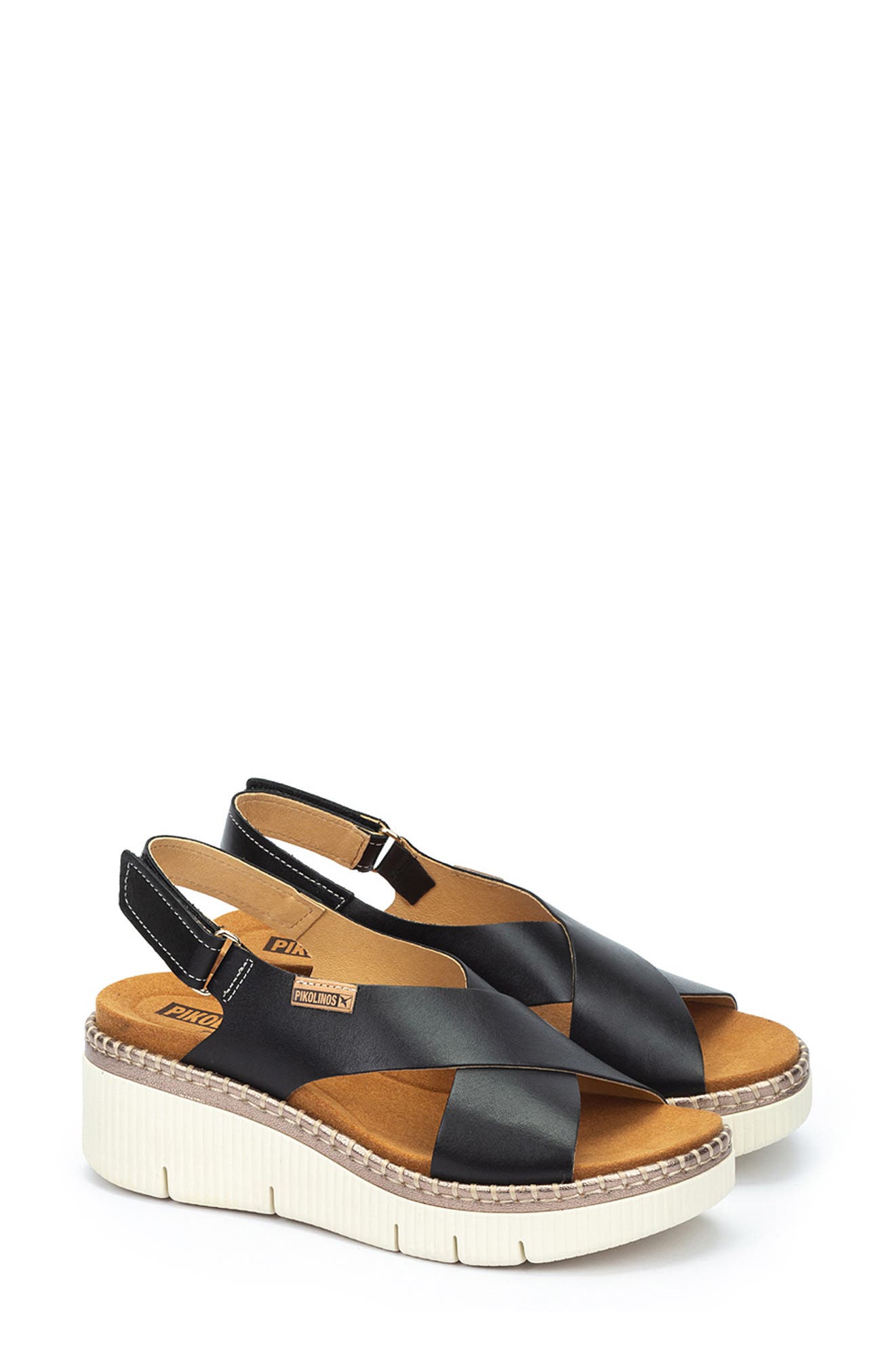 PIKOLINOS Gomera Wedge Sandal, Main, color, Black