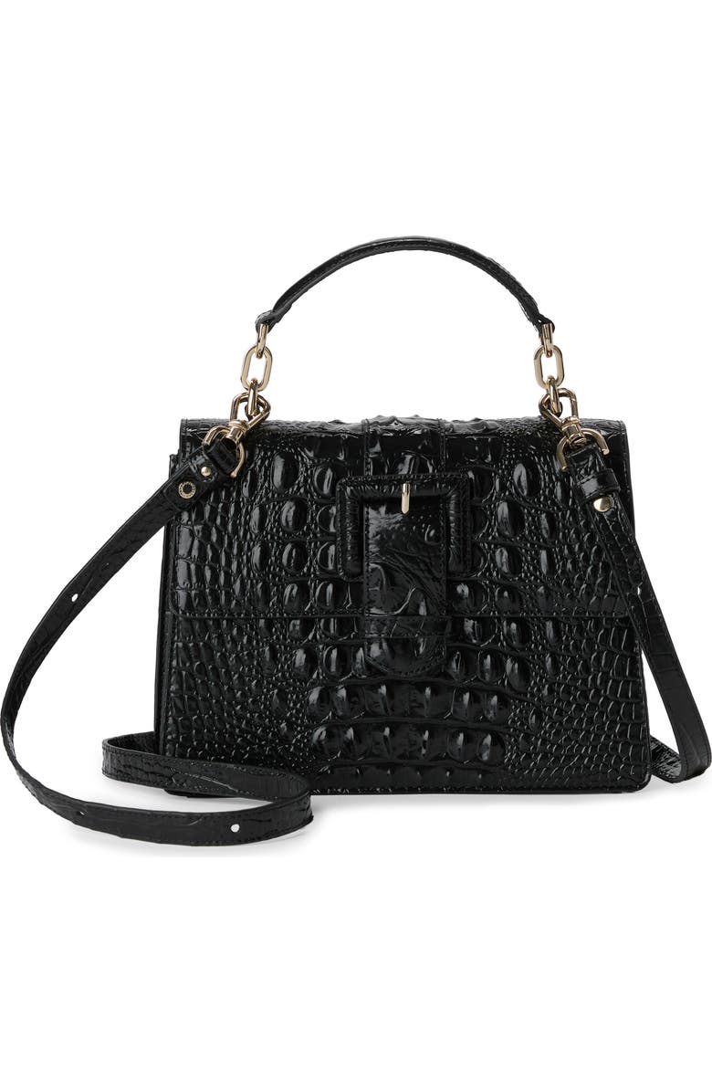 Brahmin Small Hallie Croc Embossed Leather Top Handle Bag, Main, color,