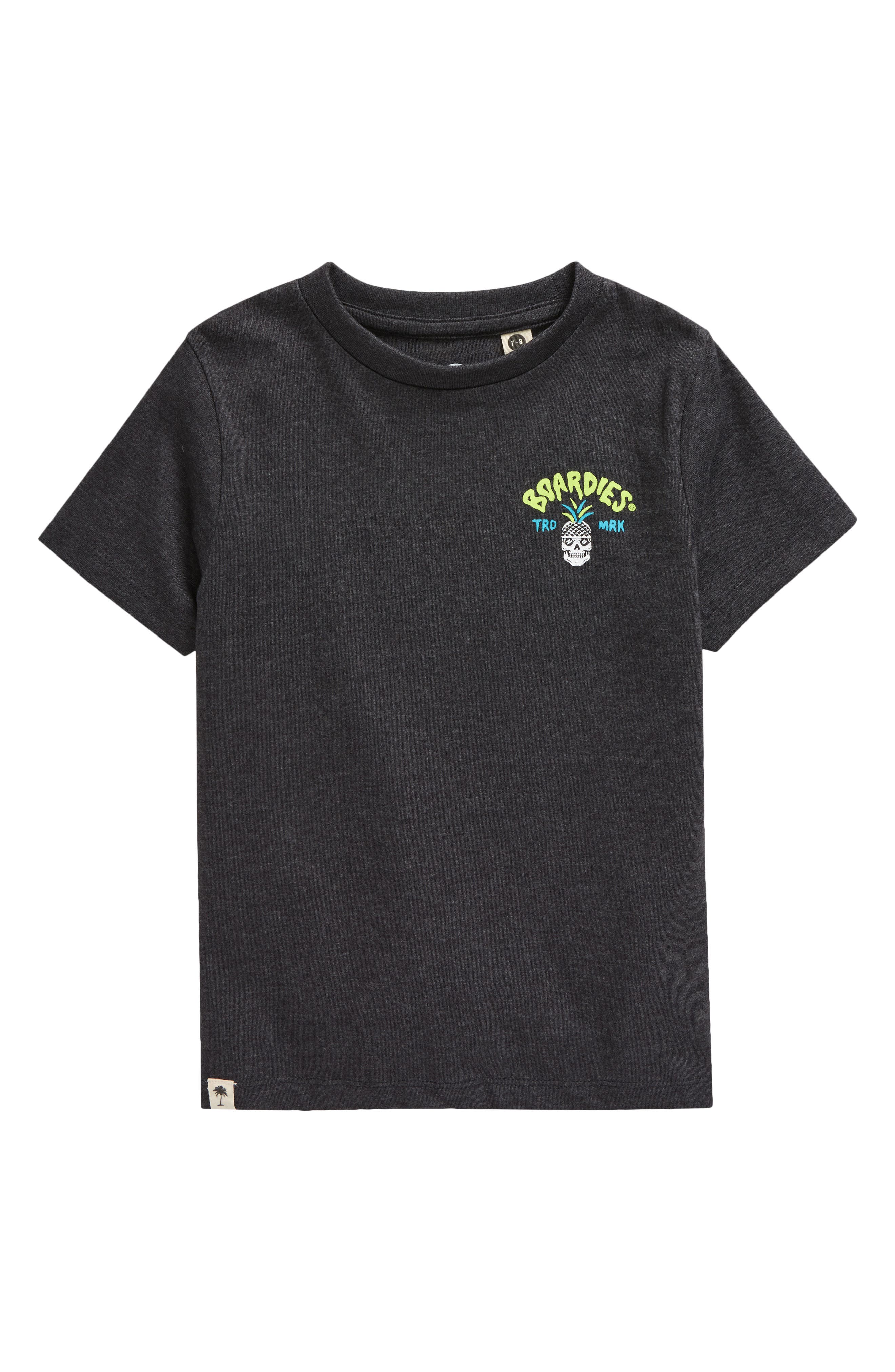 Boardies Kids' No Pain No Gain Organic Cotton Blend Graphic T-Shirt in Stonewash Grey 