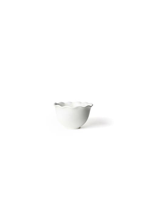 Signature White Ruffle Dinner Bowl