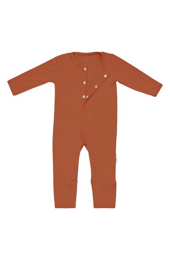 Kyte Baby Rust Snap Romper In Rust