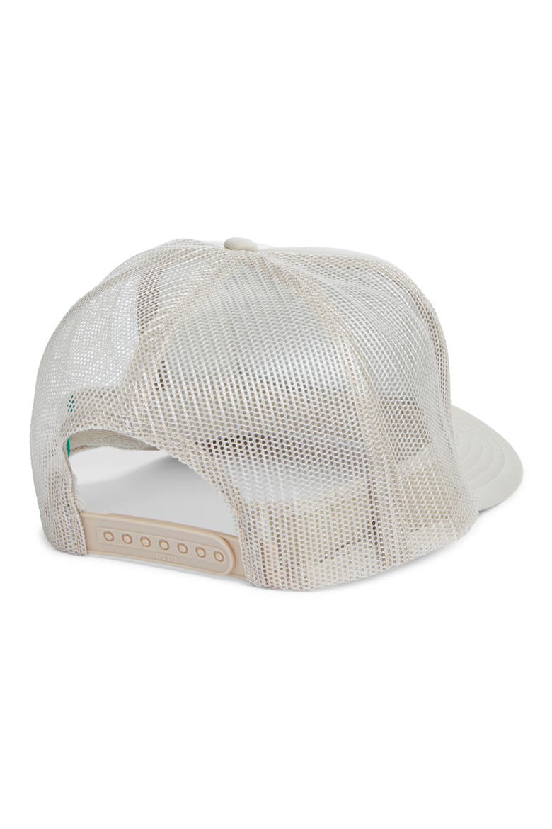 Sunray Smile Patch Trucker Hat, Alternate, color, TAN