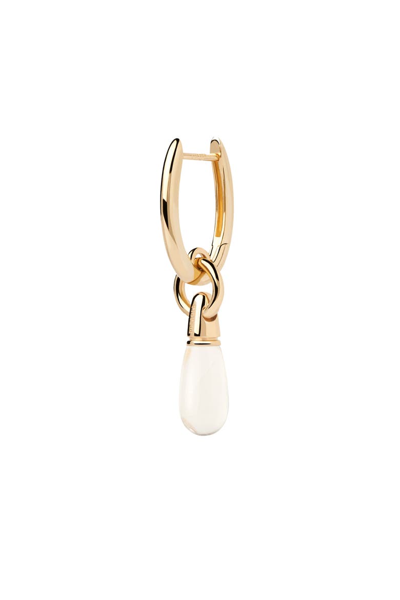 Jupiter Single Hoop, Alternate, color, Clear Quartz