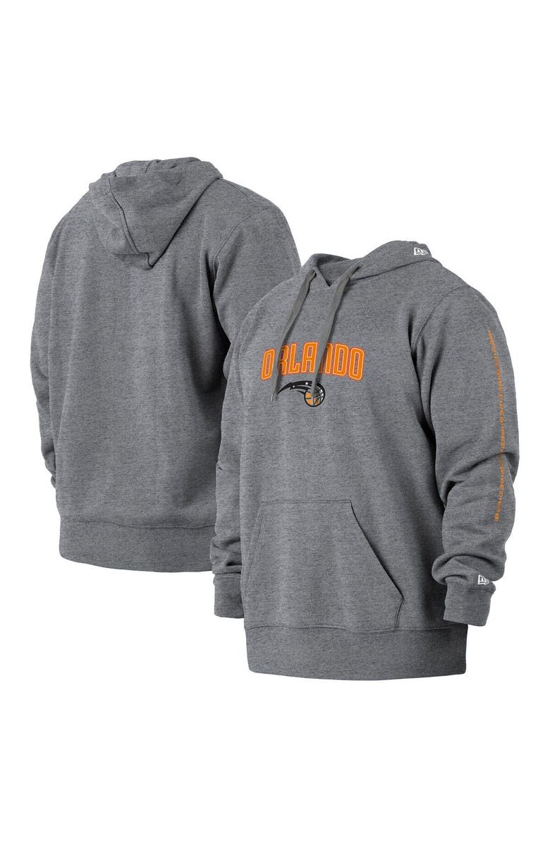 New Era Men's New Era Gray Orlando Magic 2021/22 City Edition Big & Tall Pullover Hoodie, Main, color, 