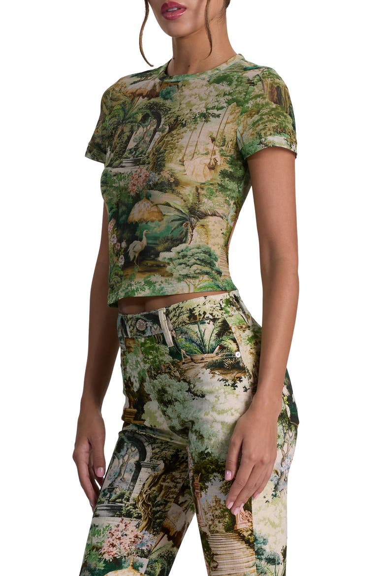 Tess Stretch Mesh T-Shirt, Alternate, color, TERRAIN LG