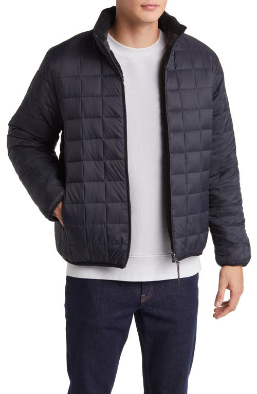 TAION Reversible Fleece Down Jacket in Black/black  product