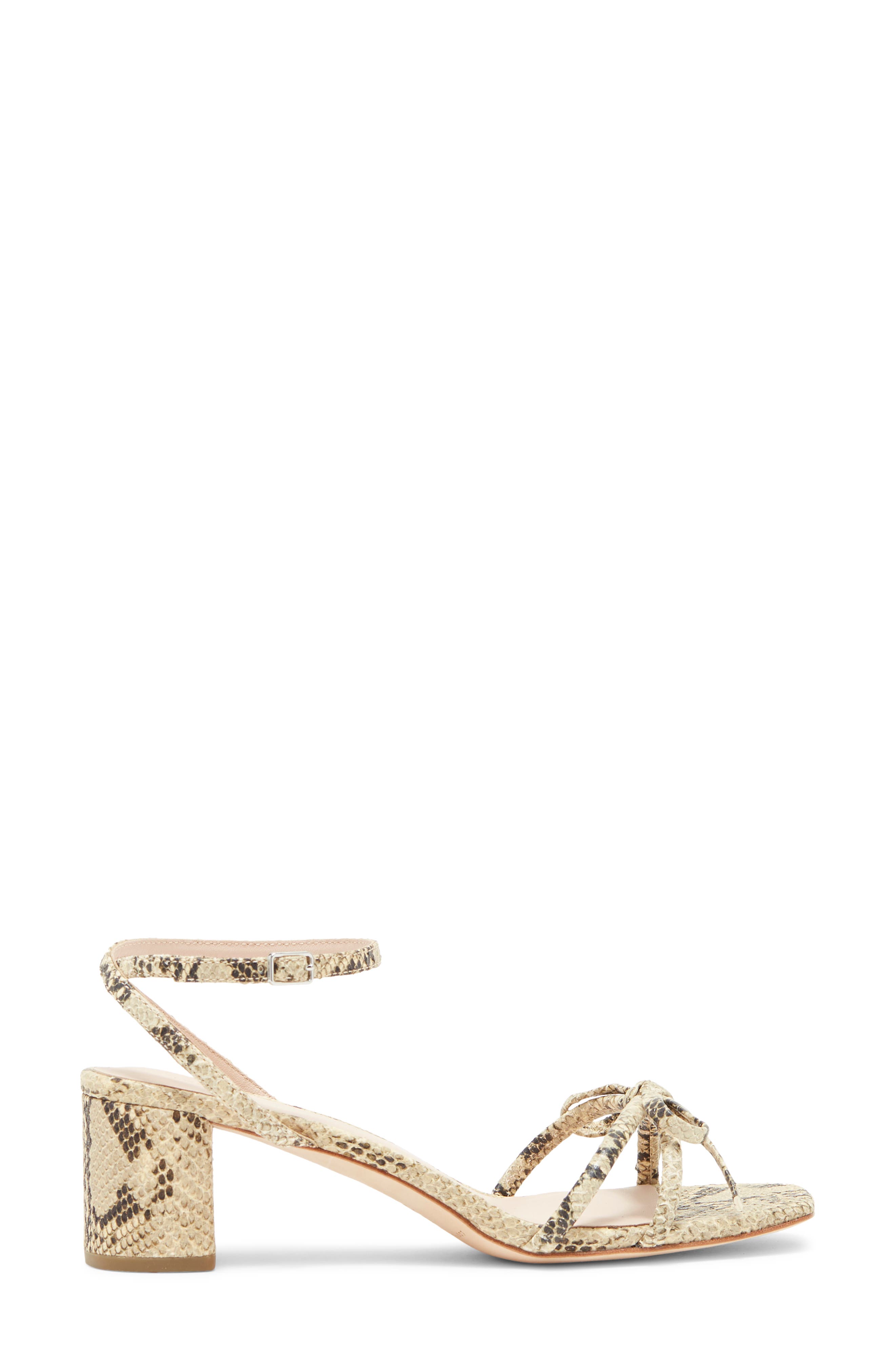 Loeffler Randall Gracie Snake Embossed Heeled Sandal, Alternate, color, 