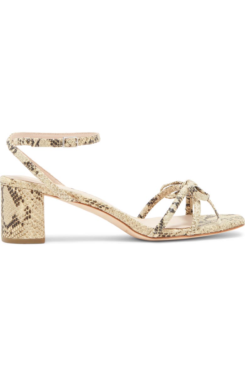 Loeffler Randall Gracie Snake Embossed Heeled Sandal, Alternate, color,