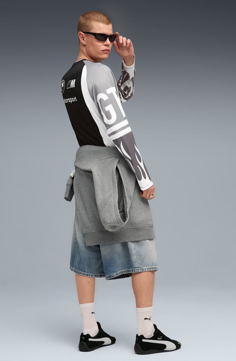 PUMA x BMW M Motorsport Lifestyle Racing Jersey, Alternate, color, Puma Black