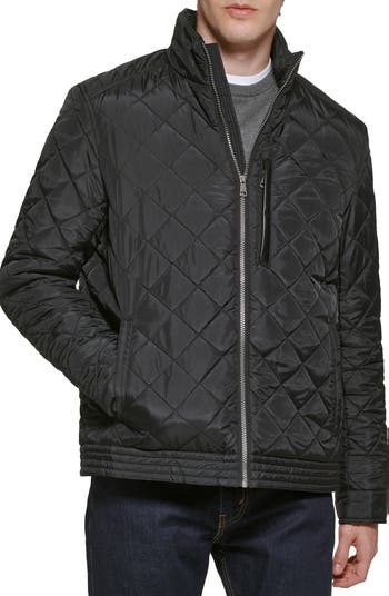 Cole haan hooded quilted fashion coat