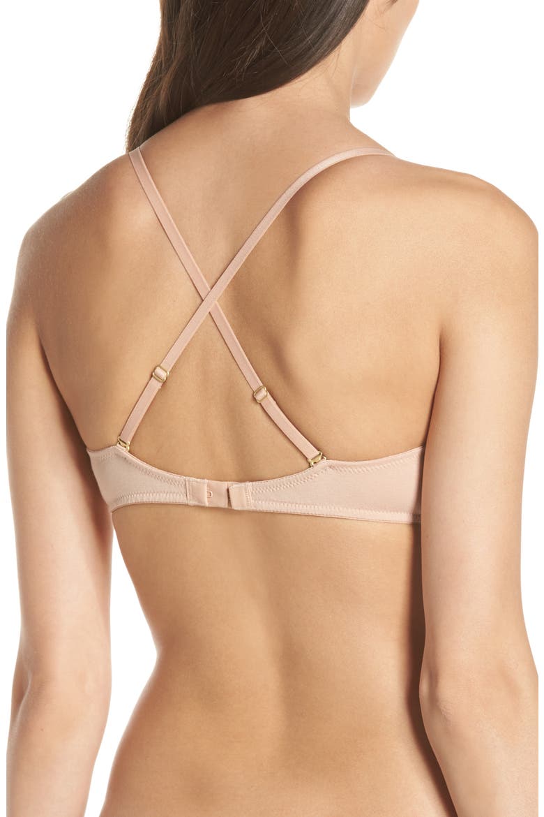 Cotton & Modal Bralette with Removable Pads, Alternate, color, LIGHT STONE