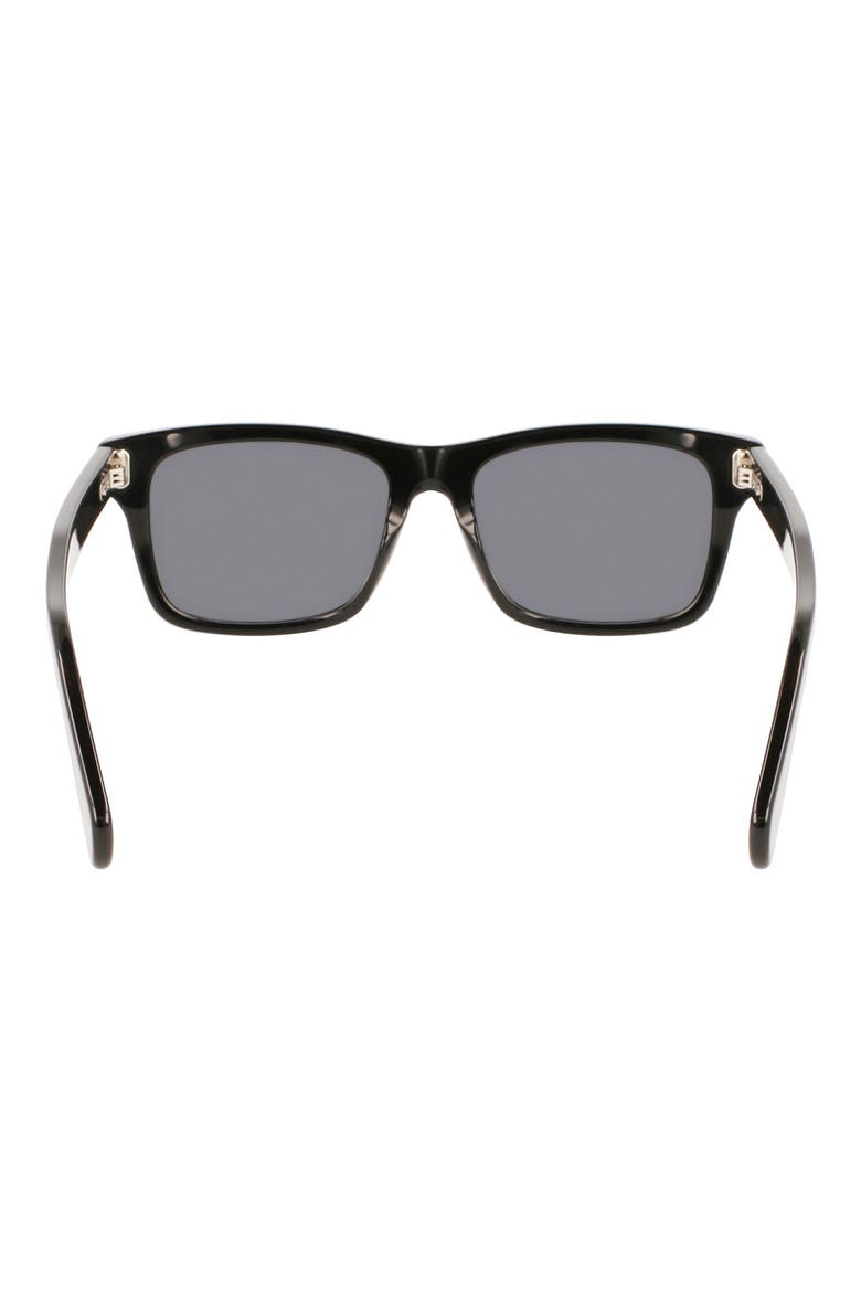 Gancini 54mm Rectangular Sunglasses, Alternate, color, BLACK