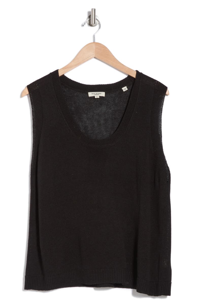 MAX STUDIO Sweater Tank, Alternate, color, Black