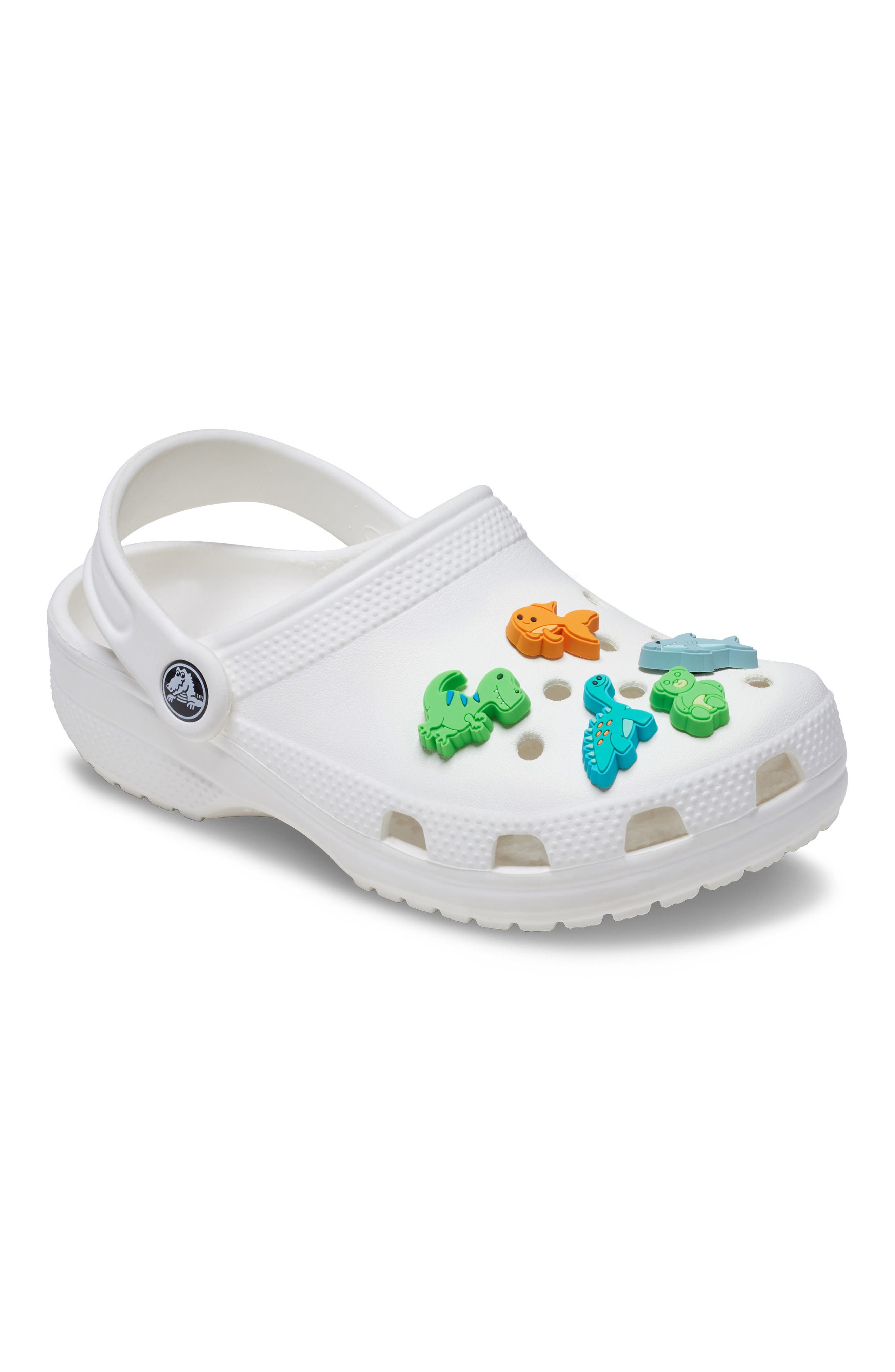 Assorted 5-Pack Cartoon Animal Jibbitz Shoe Charms, Alternate, color, WHI