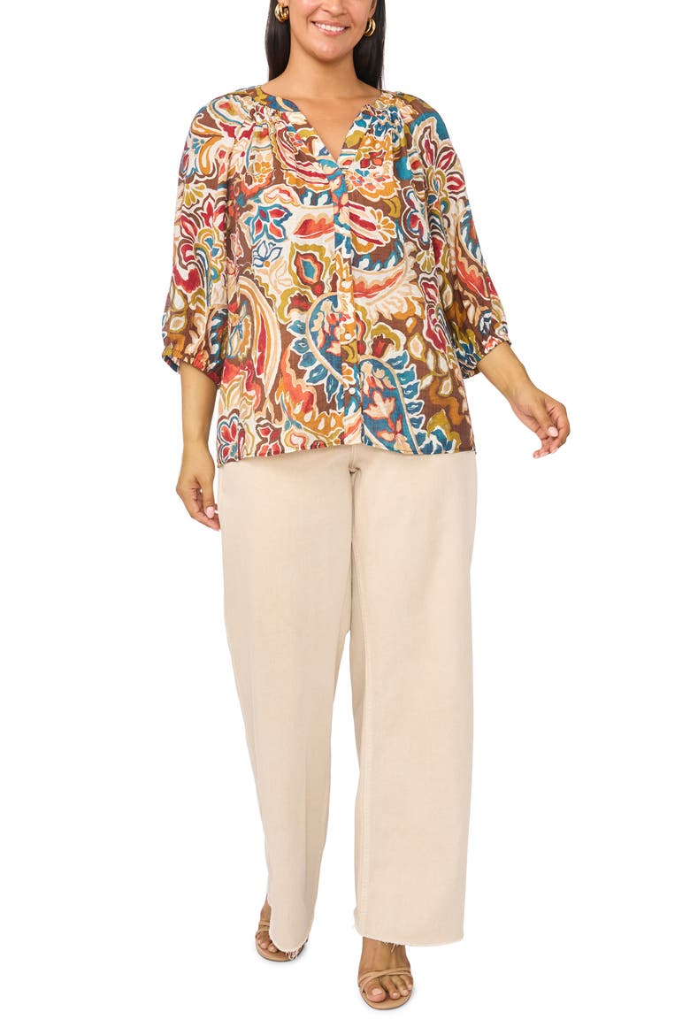 Raglan Sleeve Top, Alternate, color, ECRU OLIVE
