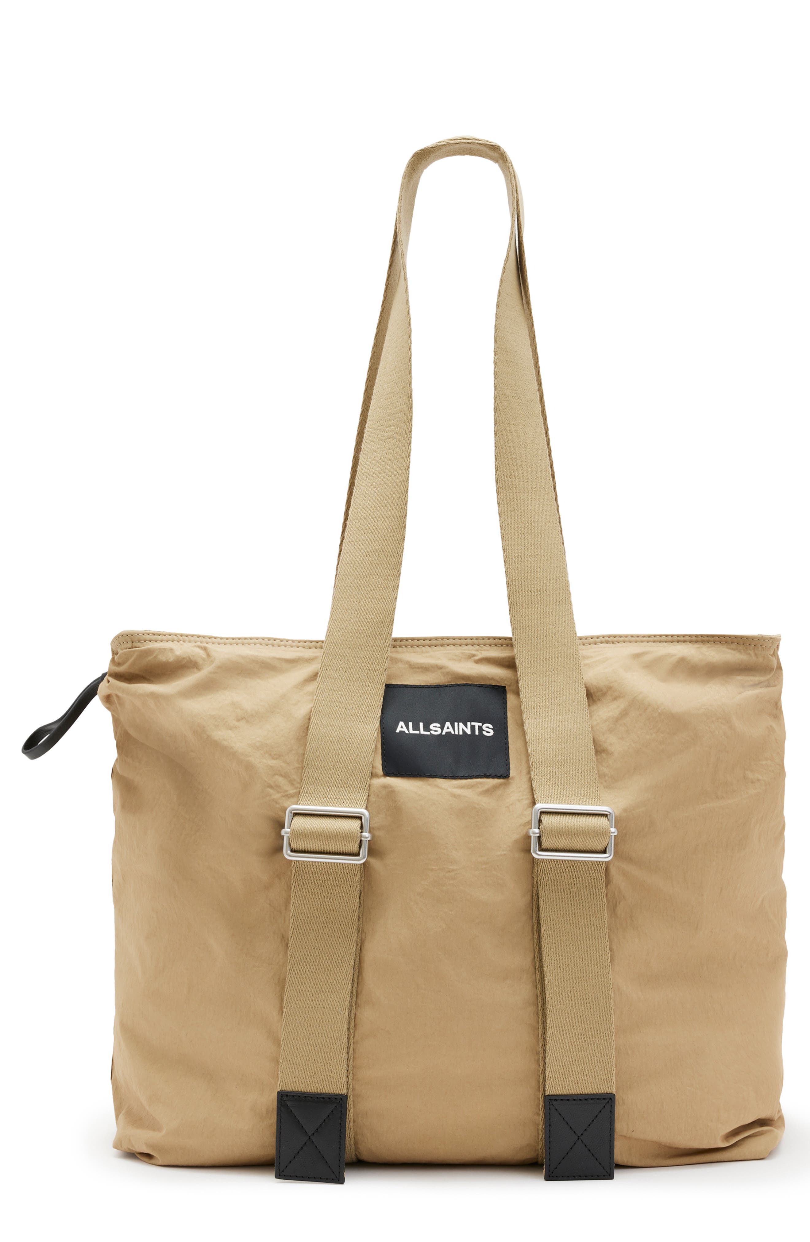 AllSaints Taru Holdall Tote, Main, color, 