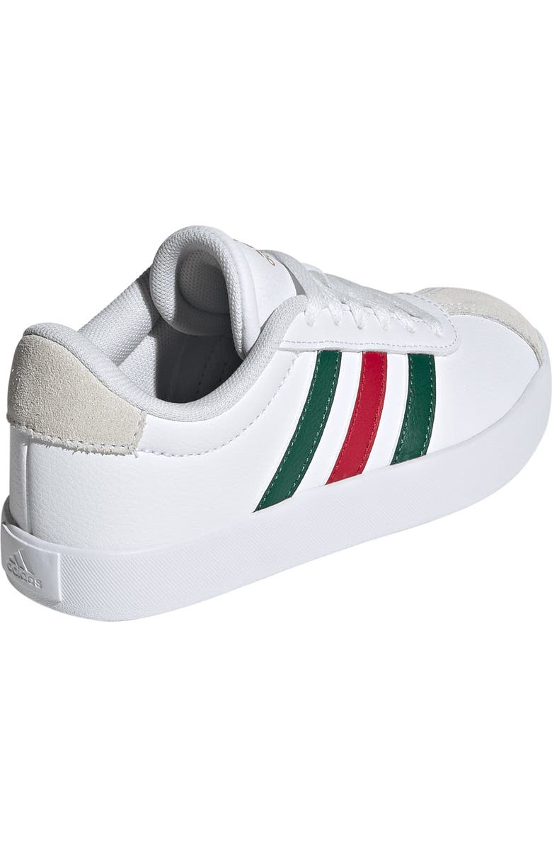adidas Kids' VL Court 3.0 Sneaker, Alternate, color, White/ Dark Green/ Red