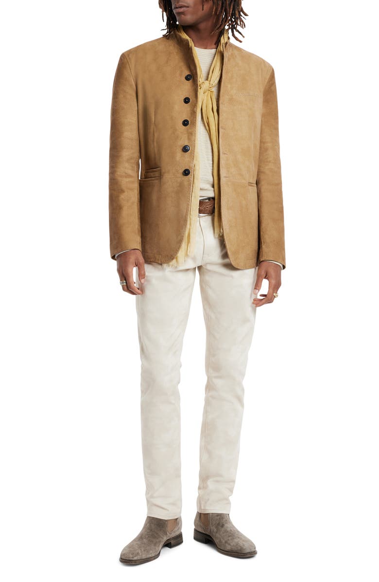 John Varvatos Slim Fit Suede Jacket, Alternate, color, 