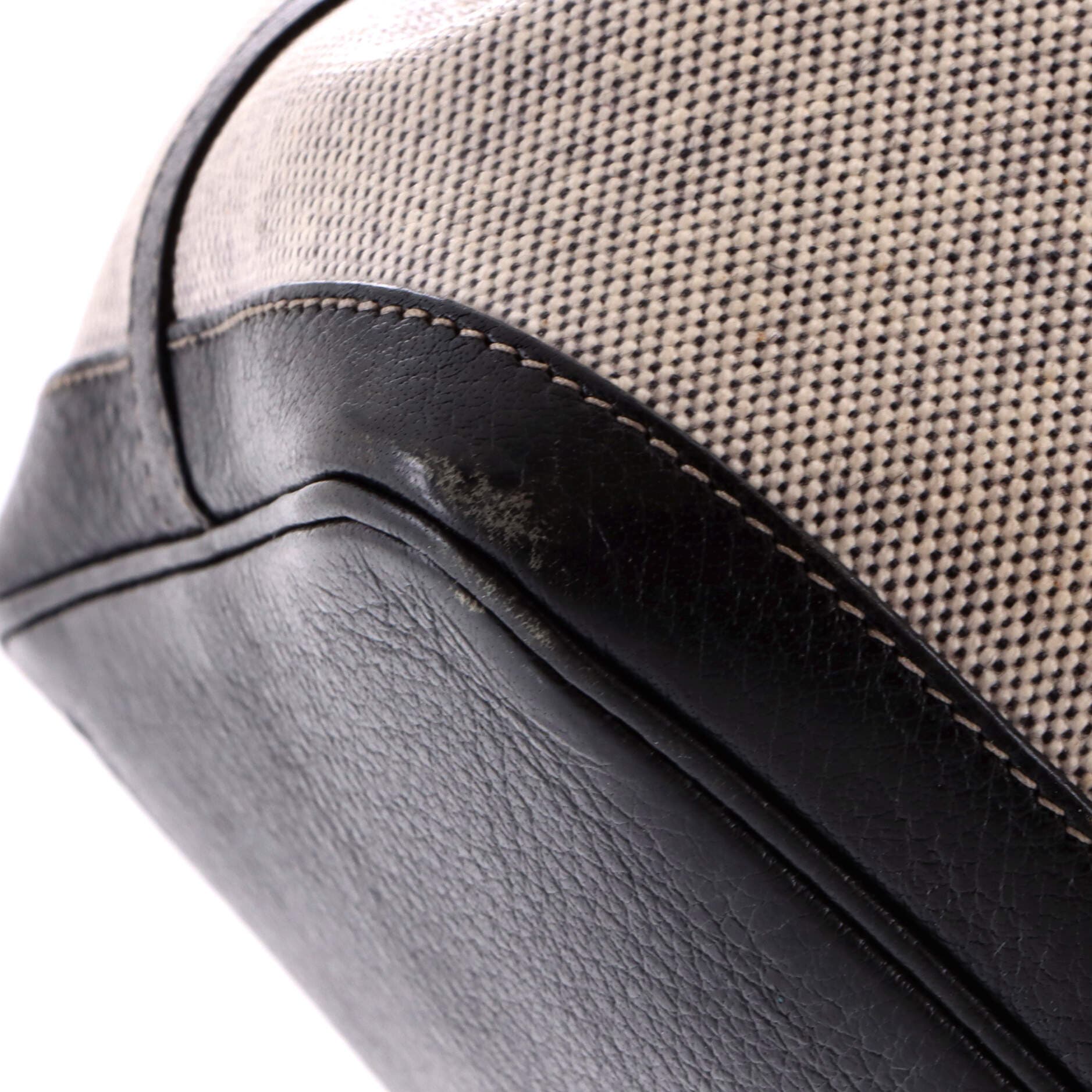 Pre-Owned Hermes Garden Party Tote Toile and Leather 36, Alternate, color, Noir