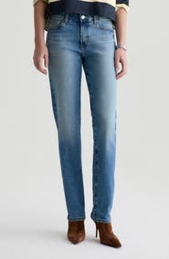 AG Sandra Low Rise Slim Straight Leg Jeans