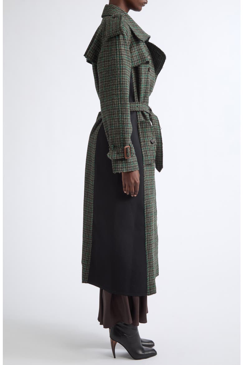 Stokely Wool Trench Coat, Alternate, color, JUNGLE