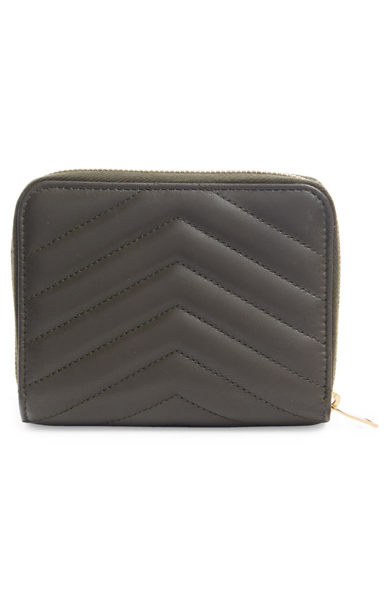 Saint Laurent Cassandre Leather Compact Wallet, Alternate, color, 