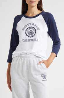 Sporty & Rich California Emblem Graphic Baseball T-Shirt