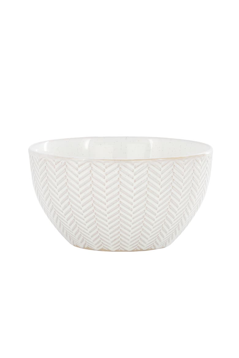 Earlhart 2 Piece 6 Inch Ribbed Stoneware Cereal Bowl Set, Alternate, color, White