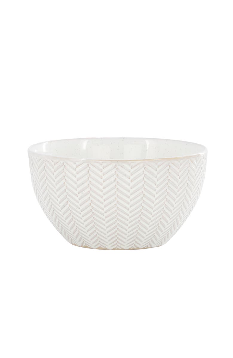 Gibson Elite Earlhart 2 Piece 6 Inch Ribbed Stoneware Cereal Bowl Set, Alternate, color, White