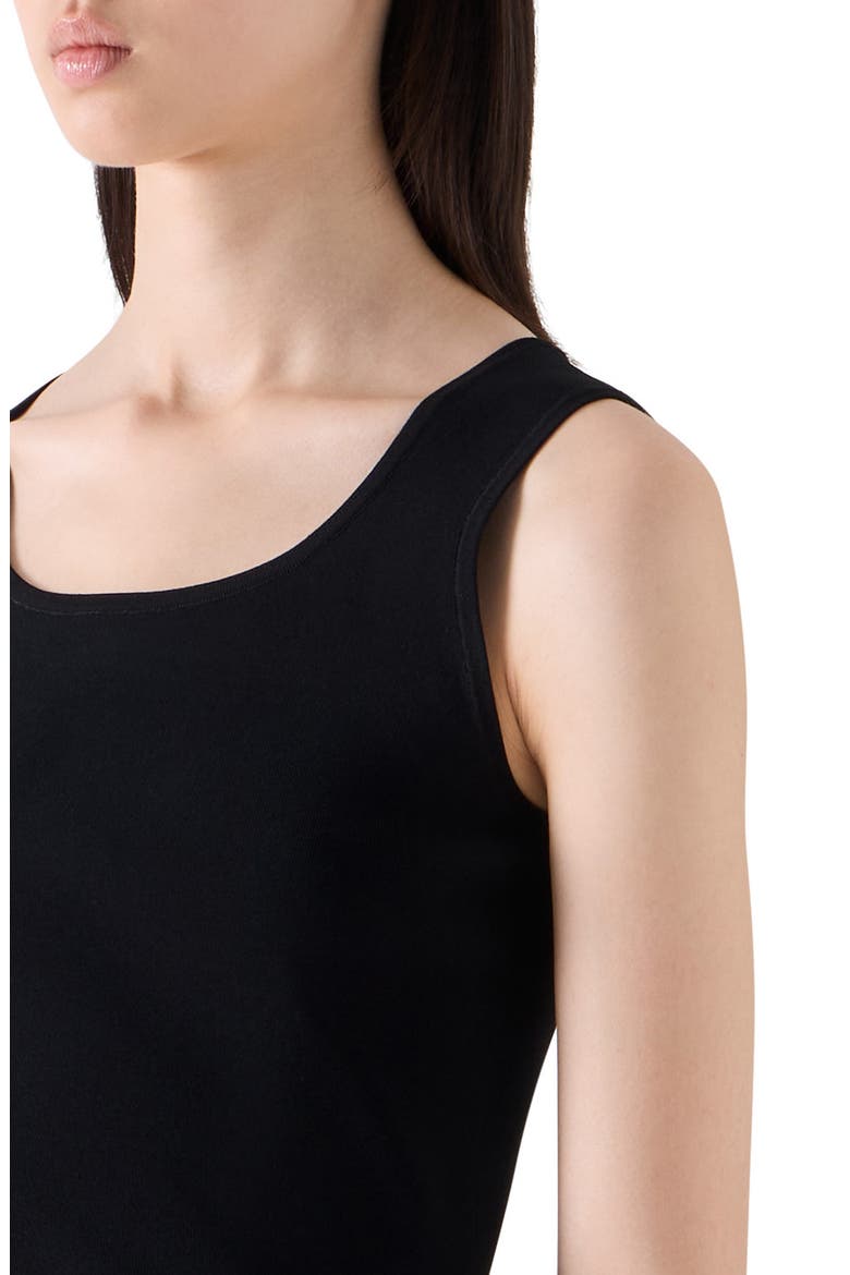 Embellished Stretch Knit Tank, Alternate, color, BLACK