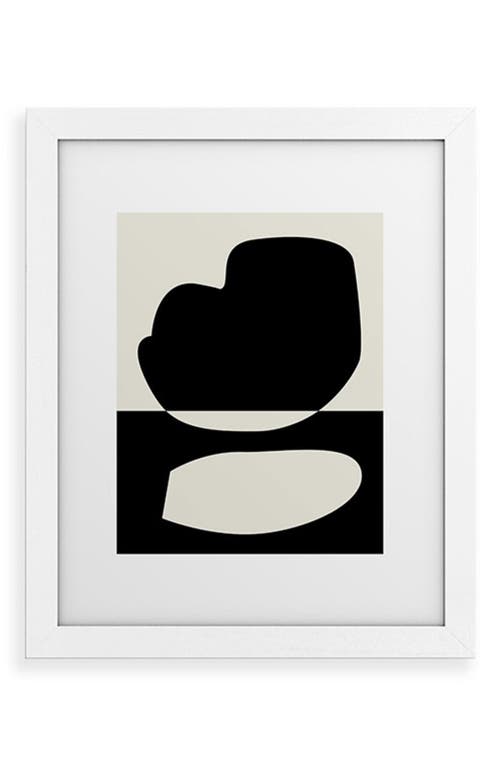 Deny Designs Reverse 01 Framed Art Print in White Frame 11X14 