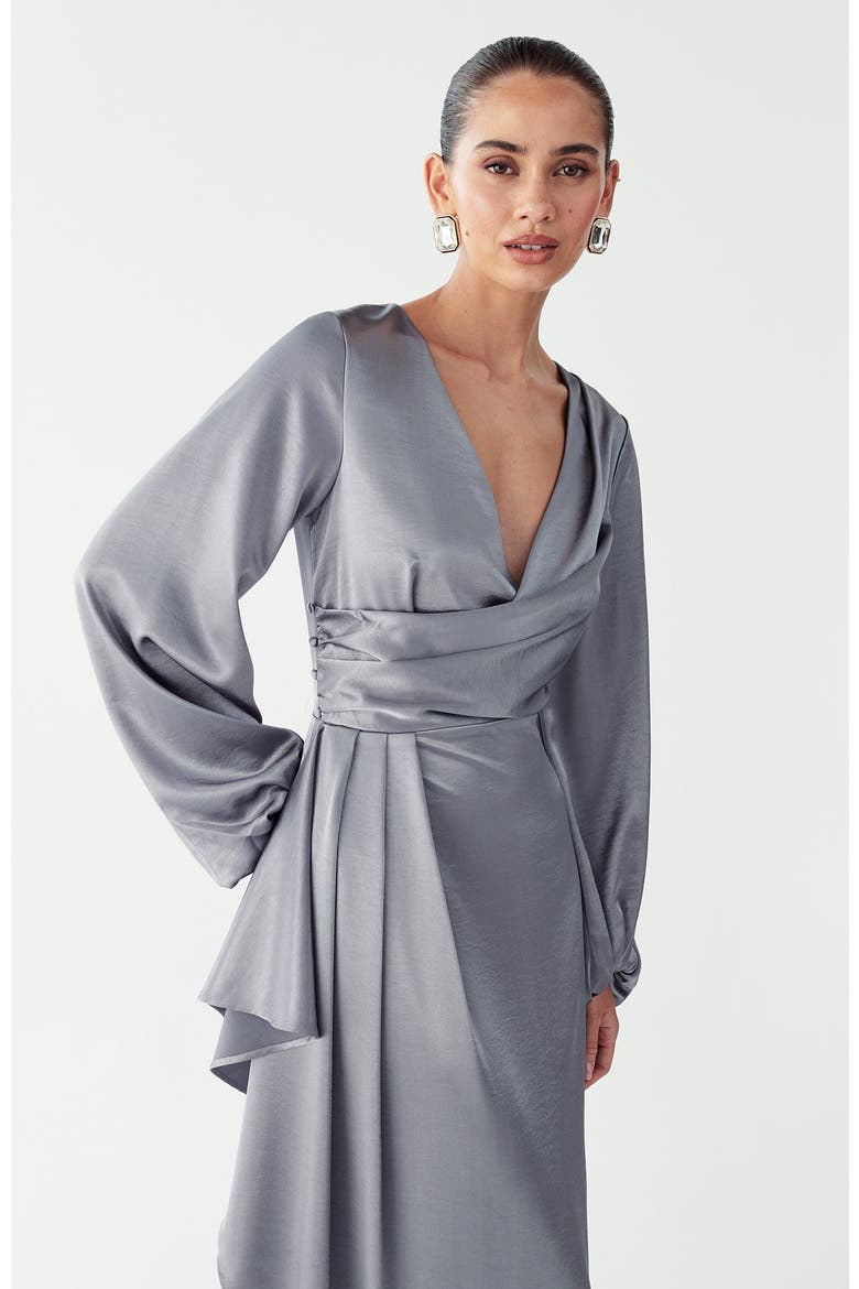 Philipa Midi Dress, Alternate, color, Slate Blue