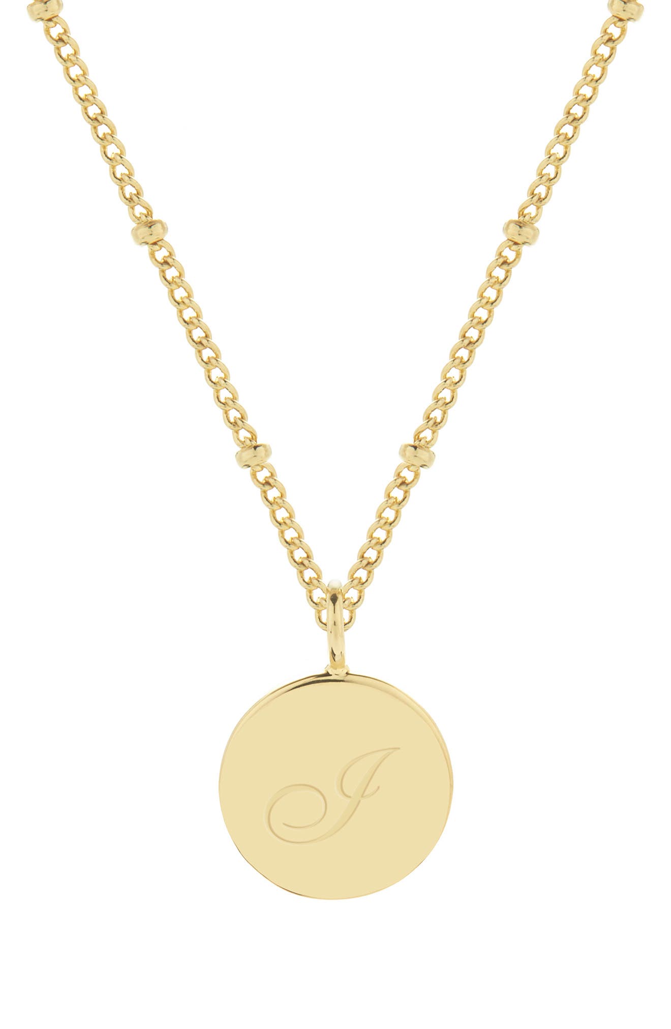 Brook and York Lizzie Initial Pendant Necklace in Gold I 