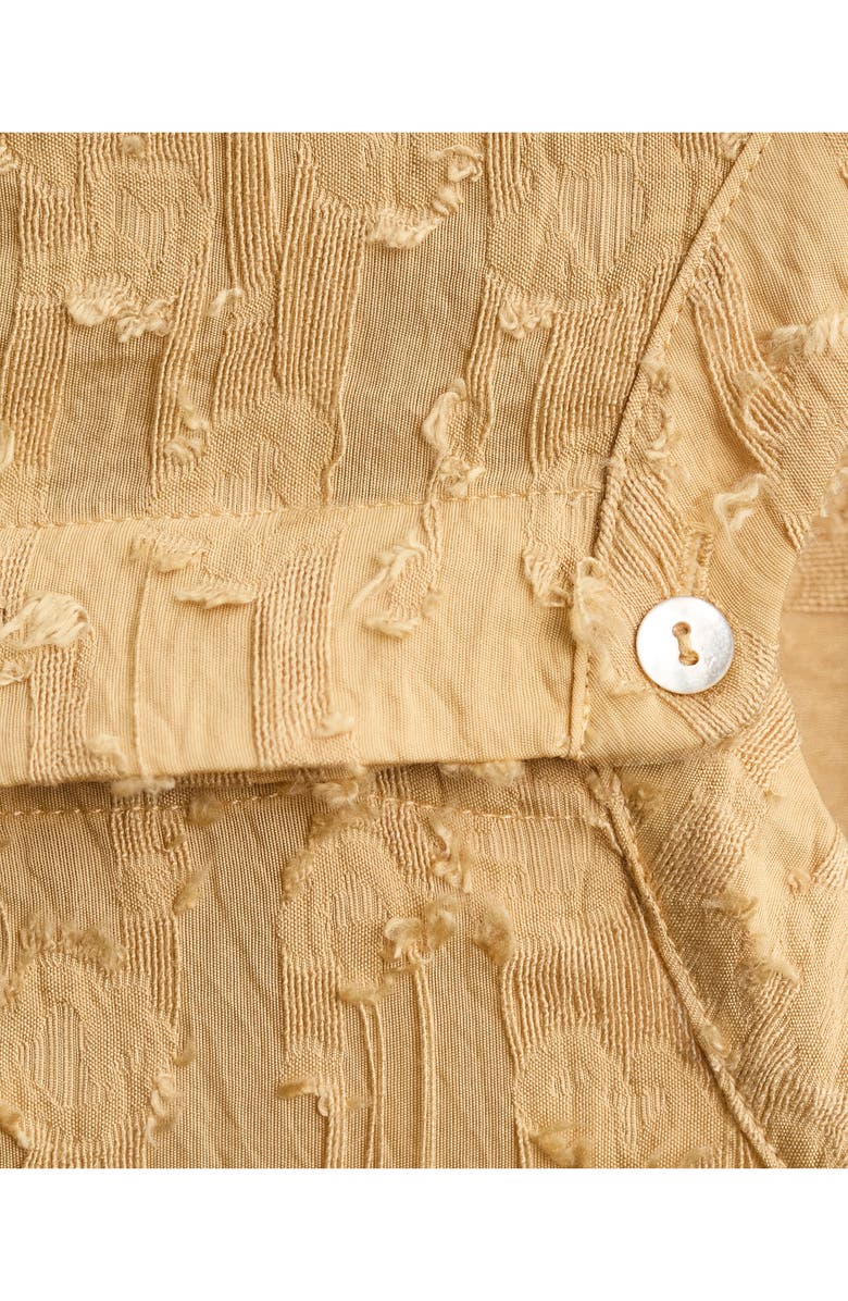 MANGO Textured Oversize Button-Up Shirt, Alternate, color, 