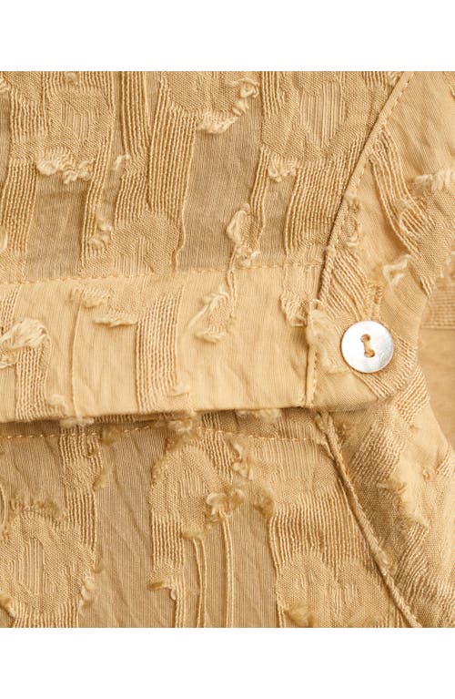 MANGO MANGO TEXTURED OVERSIZE BUTTON-UP SHIRT 