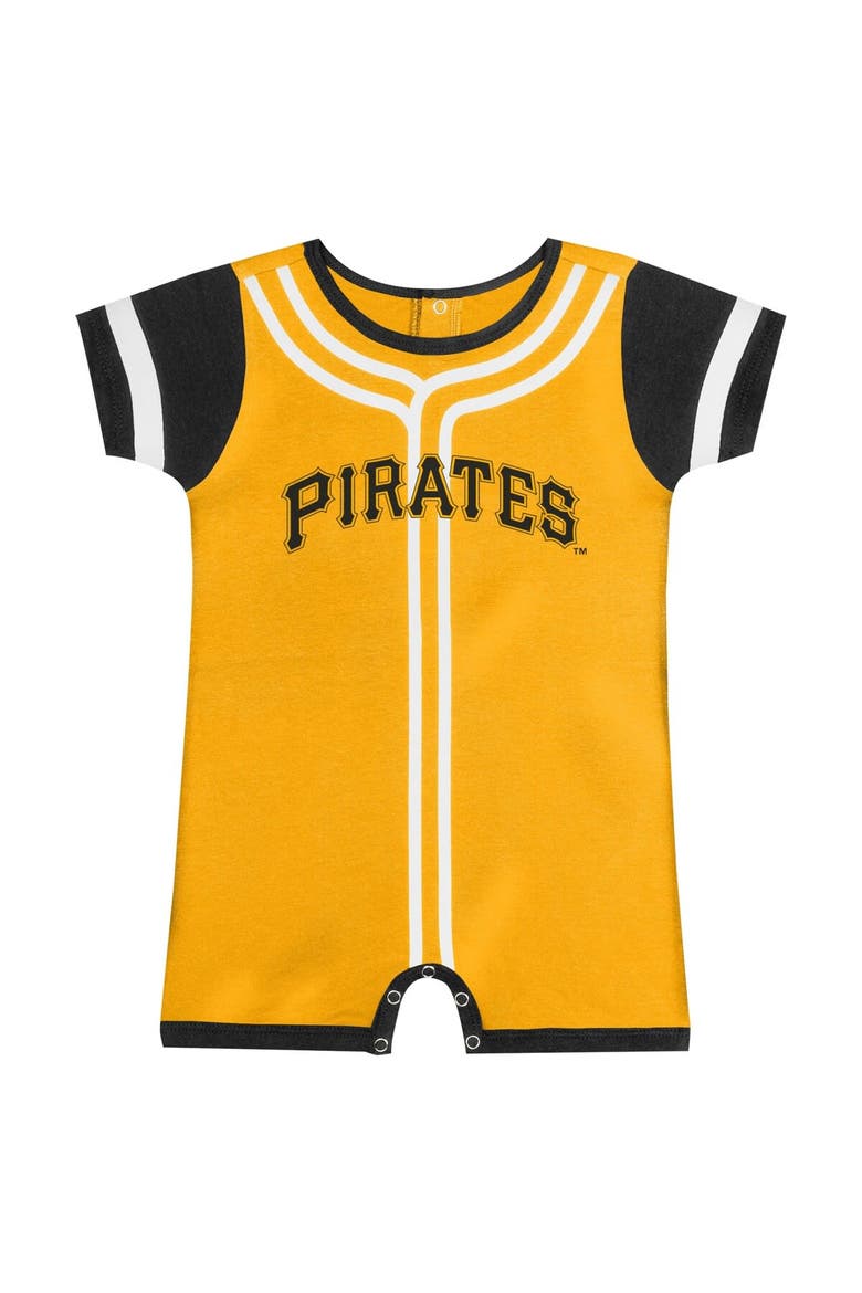 Infant Gold Pittsburgh Pirates Fast Pitch Romper, Alternate, color, Gold
