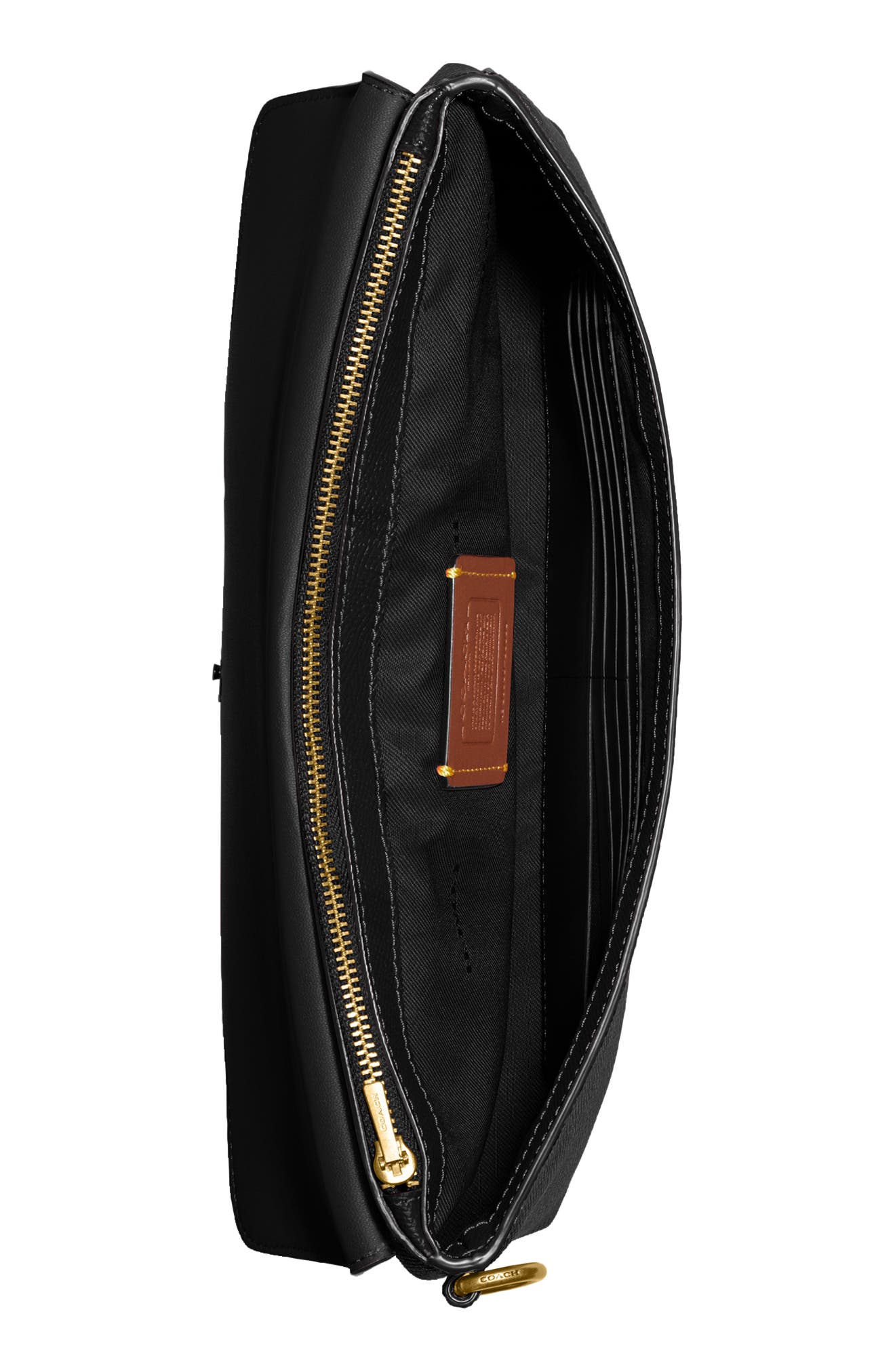 COACH Wyn Crossgrain Leather Clutch, Alternate, color, 