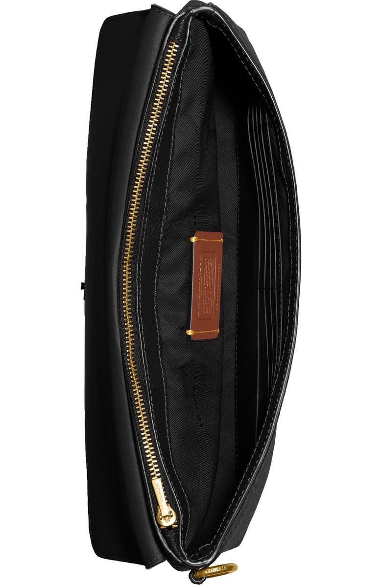 COACH Wyn Crossgrain Leather Clutch, Alternate, color,