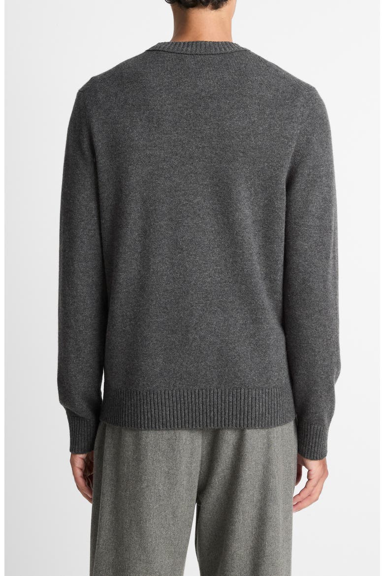 Wool & Cashmere Crewneck Sweater, Alternate, color, HEATHER CHARCOAL